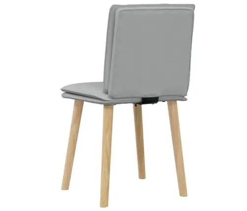 Virtuves Krēsli, 2 Gab., Gaiši Pelēks Audums Vidaxl