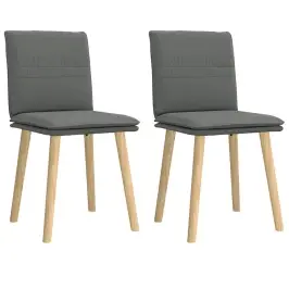 Virtuves Krēsli, 2 Gab., Tumši Pelēks Audums Vidaxl