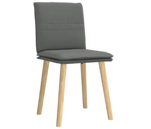 Virtuves Krēsli, 2 Gab., Tumši Pelēks Audums Vidaxl