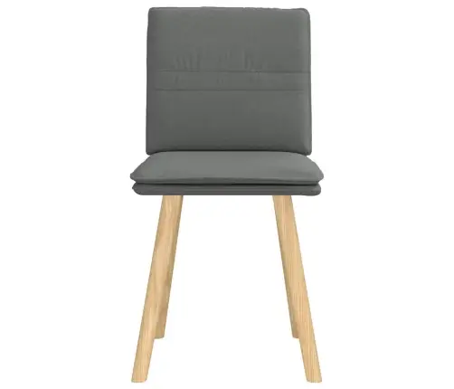 Virtuves Krēsli, 2 Gab., Tumši Pelēks Audums Vidaxl