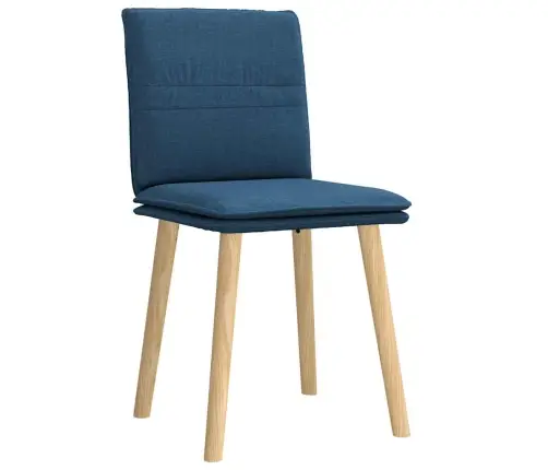 Virtuves Krēsli, 2 Gab., Zils Audums Vidaxl