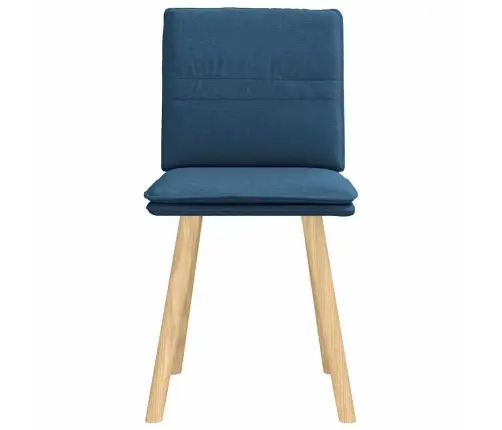 Virtuves Krēsli, 2 Gab., Zils Audums Vidaxl