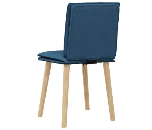 Virtuves Krēsli, 2 Gab., Zils Audums Vidaxl