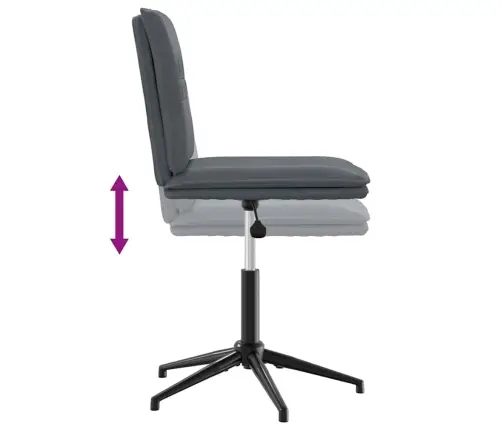 Virtuves Krēsls, Tumši Pelēks Samts Vidaxl