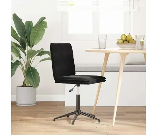 Virtuves Krēsls, Melns Samts Vidaxl
