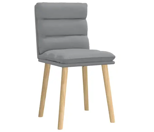 Virtuves Krēsli, 2 Gab., Gaiši Pelēks Audums Vidaxl