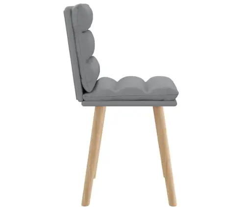 Virtuves Krēsli, 2 Gab., Gaiši Pelēks Audums Vidaxl