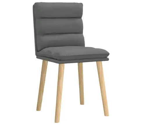 Virtuves Krēsli, 2 Gab., Tumši Pelēks Audums Vidaxl