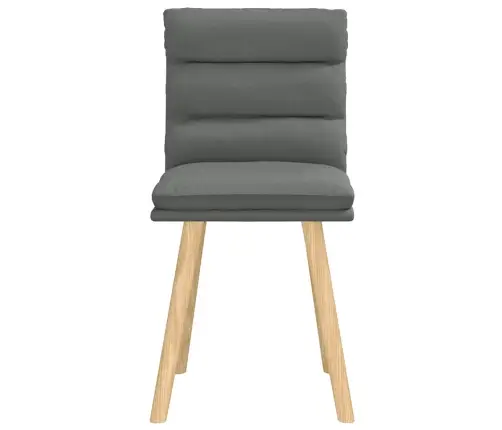 Virtuves Krēsli, 2 Gab., Tumši Pelēks Audums Vidaxl