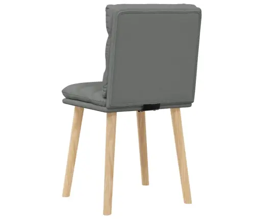 Virtuves Krēsli, 2 Gab., Tumši Pelēks Audums Vidaxl