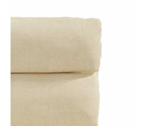 Virtuves Krēsli, 2 Gab., Krēmkrāsas Audums Vidaxl