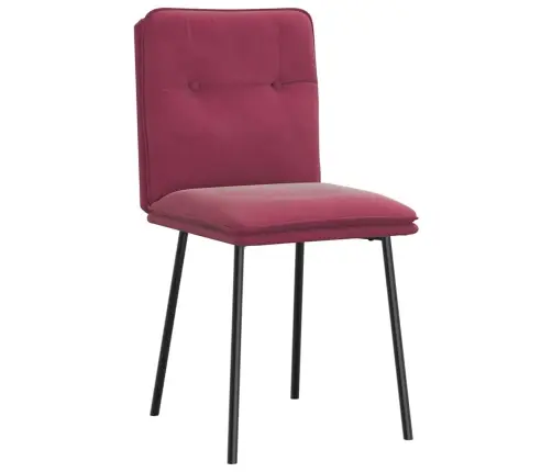 Valgomojo Kėdės, 2Vnt., Raudonojo Vyno Spalvos, Aksomas