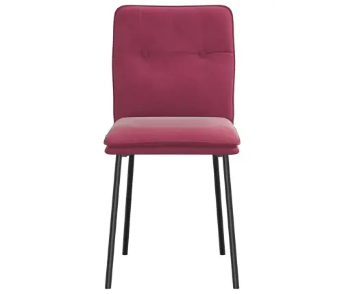 Valgomojo Kėdės, 2Vnt., Raudonojo Vyno Spalvos, Aksomas