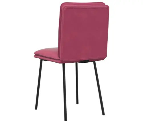 Valgomojo Kėdės, 2Vnt., Raudonojo Vyno Spalvos, Aksomas