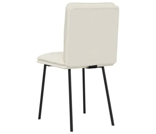Virtuves Krēsli, 2 Gab., Krēmkrāsas Samts Vidaxl