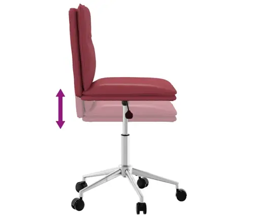 Virtuves Krēsls, Vīnsarkana Mākslīgā Āda Vidaxl