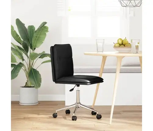 Virtuves Krēsls, Melna Mākslīgā Āda Vidaxl