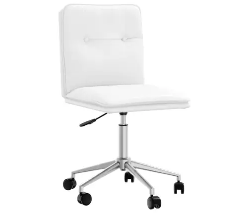 Virtuves Krēsls, Balta Mākslīgā Āda Vidaxl