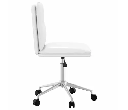 Virtuves Krēsls, Balta Mākslīgā Āda Vidaxl