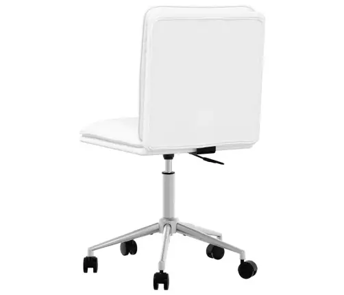 Virtuves Krēsls, Balta Mākslīgā Āda Vidaxl