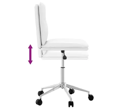 Virtuves Krēsls, Balta Mākslīgā Āda Vidaxl