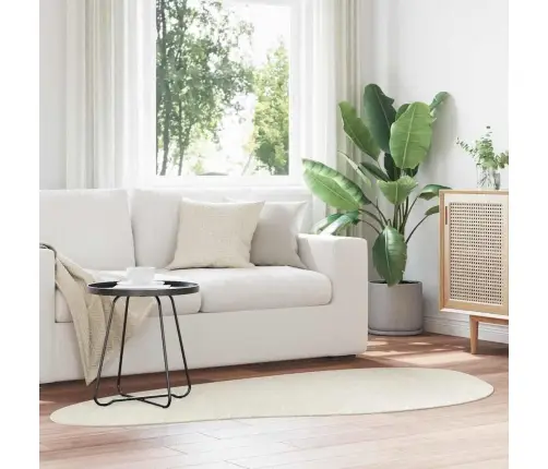 Teritorijas Paklāji Huarte Krēmkrāsa 100 X 200 Cm Poliesters Vidaxl