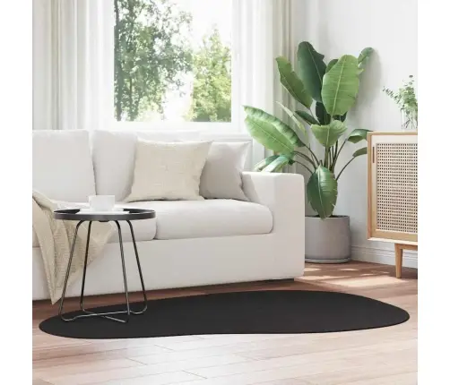 Paklājs Huarte Melna 120 X 170 Cm Poliesters Vidaxl