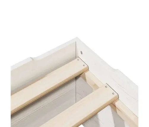 Gultas Rāmis Bez Matrača Saliekams, Balts, 100X200 Cm Masīvkoka Vidaxl