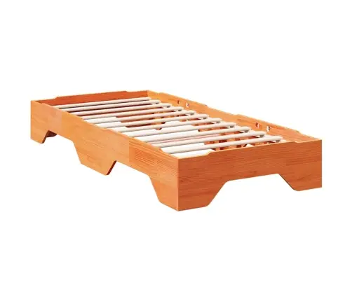 Gultas Rāmis Bez Matrača Saliekams, 75X190 Cm Masīvkoks Vidaxl