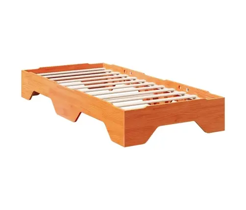 Gultas Rāmis Bez Matrača Saliekams, 75X190 Cm Masīvkoks Vidaxl
