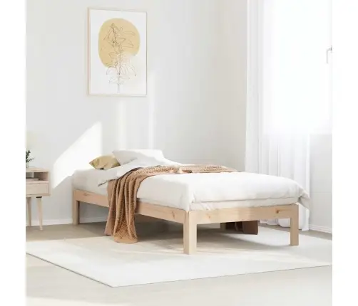 Gulta Bez Matrača, 90X200 Cm, Priedes Masīvkoks Vidaxl