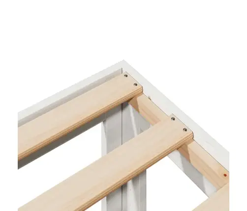 Gulta Bez Matrača, Balts, 180X200 Cm, Priedes Masīvkoks Vidaxl