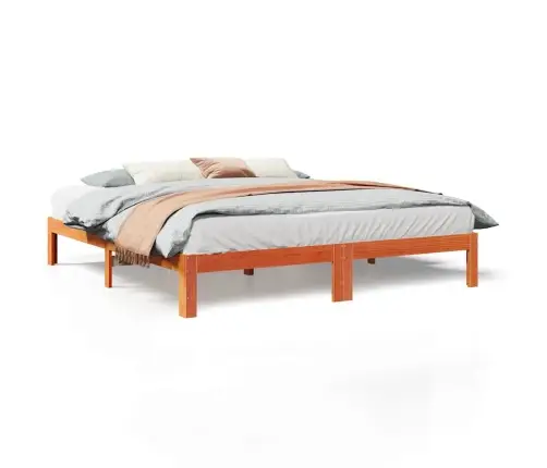 Voodiraam Ilma Madratsita, Vahapruun, 180 X 200 cm Männipuit