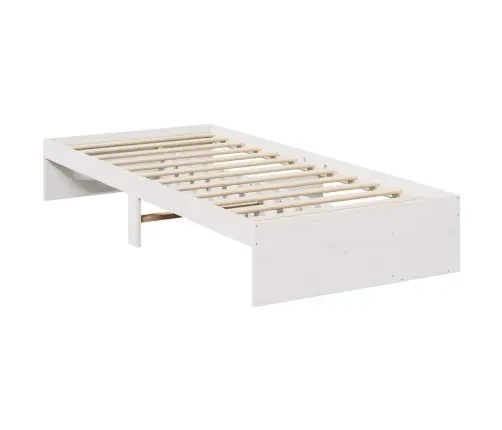 Dienas Gulta Bez Matrača, Balta, 100X200 Cm, Priedes Masīvkoka Vidaxl