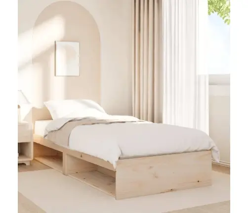 Lova Be Čiužinio, 90X190cm Pušies Medienos Masyvas