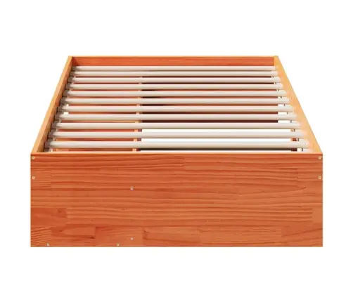 Gulta Bez Matrača, Vaska Brūna, 90X190 Cm, Priedes Masīvkoks Vidaxl