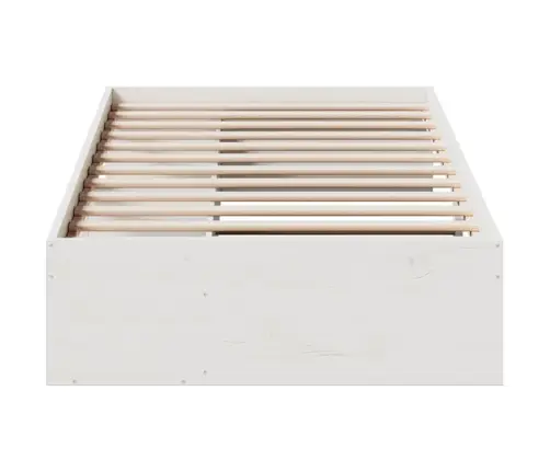 Päevavoodi Ilma Madratsita, Valge, 75X190 cm Männipuit