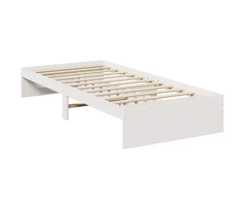 Päevavoodi Ilma Madratsita, Valge, 75X190 cm Männipuit