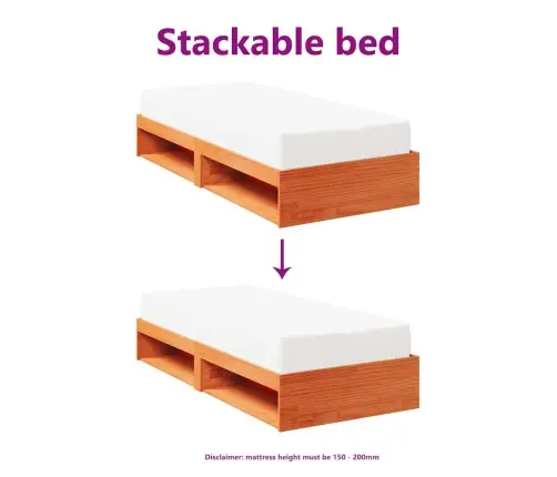 Dienas Gulta Bez Matrača, Bez Matrača, 75X190 Cm, Priede Vidaxl
