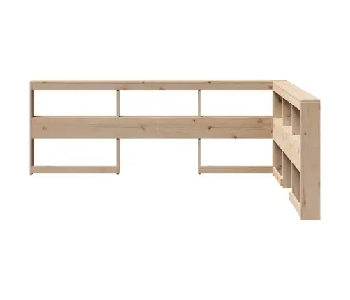 Grāmatu Skapja Galvgalis L-Veida 160 Cm Priedes Masīvkoks Vidaxl Grāmatu Skapja Galvgalis L-Veida 160 Cm Priedes Masīvkoks Vidaxl