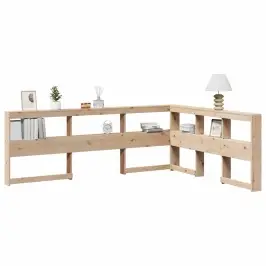 Raamatukapi Peatsi L-Kujuline, 140 cm Männipuit