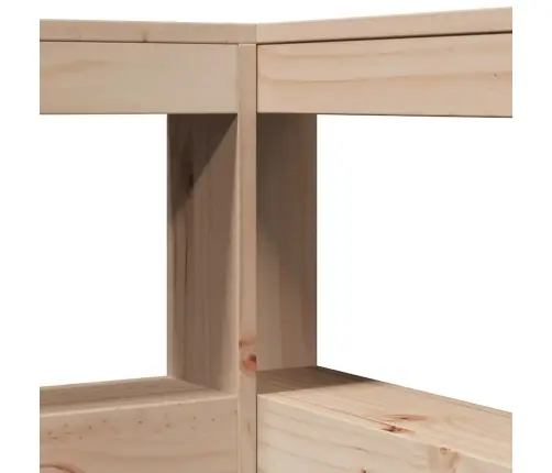 Grāmatu Skapja Galvgalis L-Veida 100 Cm Priedes Masīvkoks Vidaxl