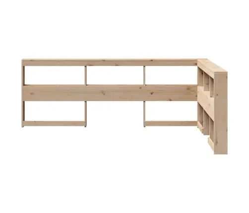 Raamatukapi Peatsi L-Kujuline, 120 cm Männipuit