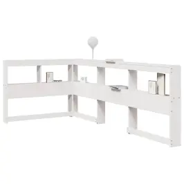 Grāmatu Skapja Galvgalis L-Veida Balts 90 Cm Priedes Masīvkoks Vidaxl Grāmatu Skapja Galvgalis L-Veida Balts 90 Cm Priedes Masīvkoks Vidaxl