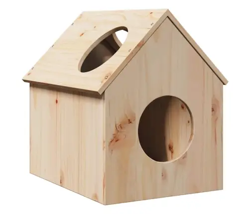 Kaķu Māja 41X50X50 Cm Priedes Masīvkoka Vidaxl