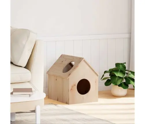 Kaķu Māja 41X50X50 Cm Priedes Masīvkoka Vidaxl