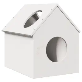 Cat House Balta 41X50X50 Cm Pušies Masyvo