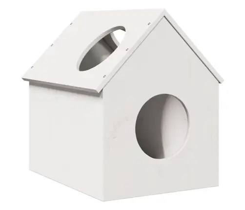Cat House Balta 41X50X50 Cm Pušies Masyvo