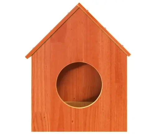 Kaķu Māja, Vaska Brūna, 41X50X50 Cm, Priedes Masīvkoks Vidaxl