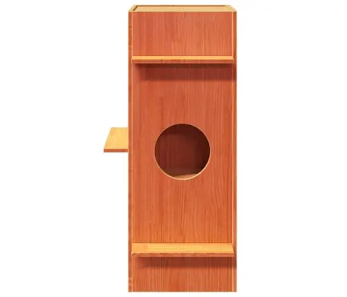 Cat House Wax Ruda 43X43X90 Cm Pušies Masyvo